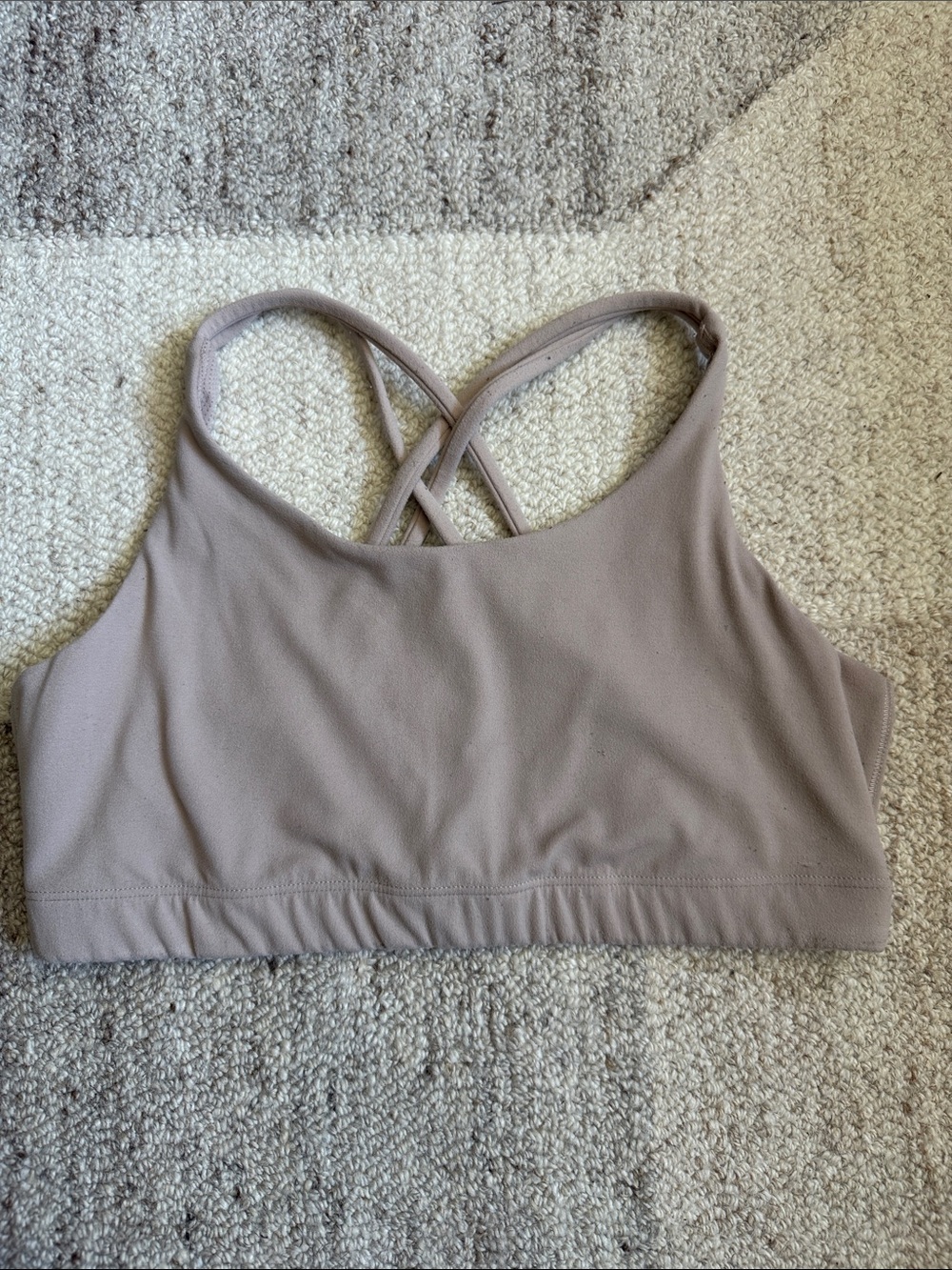 Athleta Girls' Cross-Back Sports Bra - Taupe
